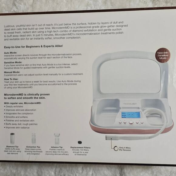 Trophy Skin Microderm MD At-Home Microdermabrasion Kit Anti-Aging and Acne NIB - Picture 2 of 7